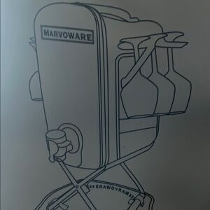 Marvoware Camping Cooler Wine Bag 360 degrees rotation stand and dispenser.